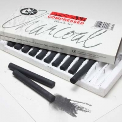 Jakar Compressed Charcoal Set 12 Black Sticks